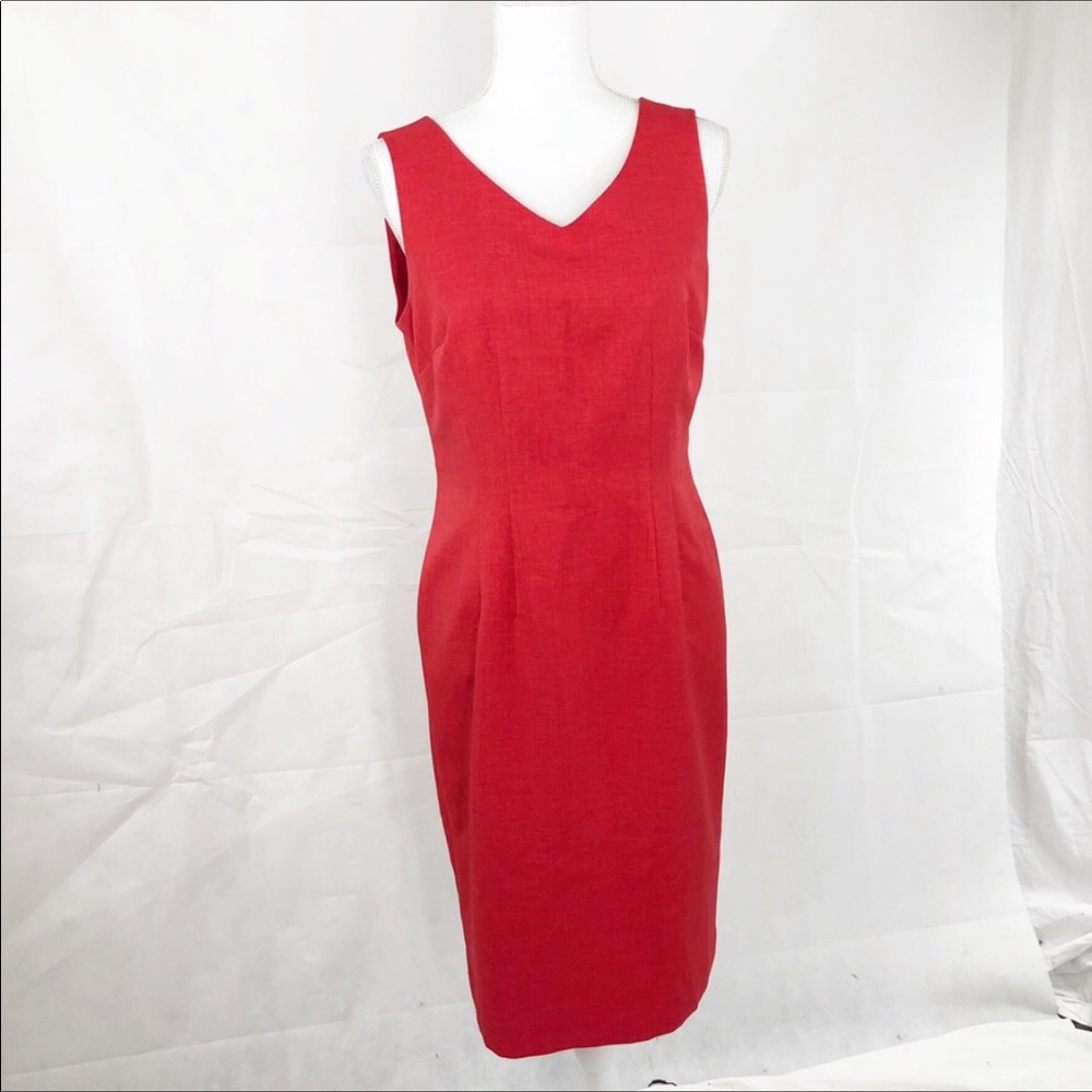 Black Label by Evan Picone Sz 8 Red Sheath Dress